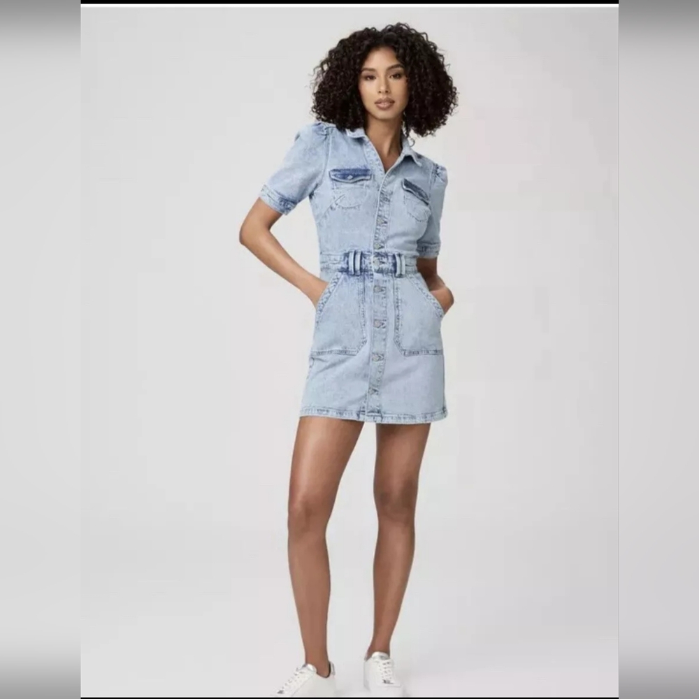 NWT PAIGE Mayslie Denim Dress in Alivia, Size 10